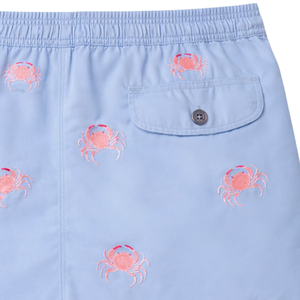 Shorts de bain bleu clair pour hommes, séchage rapide, tissu doux, taille élastique, vêtements de bain - Product Image 4