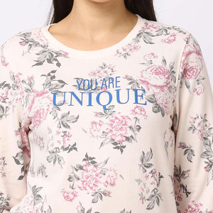 OEM Vente en gros Logo personnalisé col entonnoir 100% coton devant à manches longues pull haut sweat-shirt pour les femmes - Product Image 5