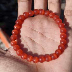8mm Natural Red Jasper Ball Beads Unisex Luxury Handmade Healing Reiki Gemstone <b>Wood</b> Stretch <b>Bracelet</b> Gift - Product Image 1