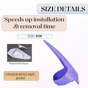 Outil de séparation des cheveux pour le doigt du pouce, pour sélectionner les cheveux, faire des tresses, des boucles, des coiffures et une installation facile, en acier inoxydable - Product Image 4