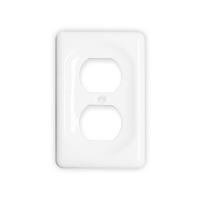 110V US Plaque murale décorative Double Duplex Céramique 2 Gang Interrupteur Couvercle de sortie 15A Max. Prise murale en porcelaine actuelle