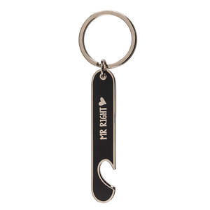 Porte-clés décapsuleur en alliage métallique personnalisé, élégant, pour homme Right & Mrs. Always Right Lot de 2 porte-clés cadeaux - Product Image 3