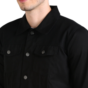 Vestes pour hommes en toile d'automne avec fermetures à boutons avec logo personnalisé et style décontracté pour les vêtements d'extérieur d'automne et le design de mode à la mode - Product Image 5