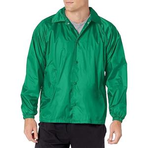 Chaqueta cortavientos para hombre con logotipo personalizado de fabricación, chaqueta de entrenador con cuello para hombre - Product Image 5