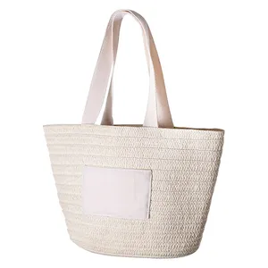 Borsa da Spiaggia Personalizzata Lobelia per Merchandising, Sacchetti di Carta Promozionali Personalizzabili - Product Image 1