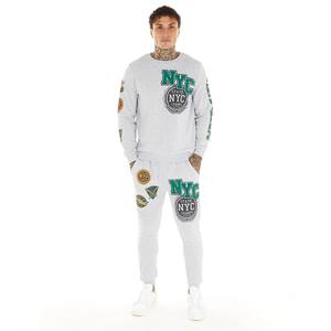 2023 sudadera y pantalón conjunto de dos piezas 100% algodón Digital impreso hombres chándales casuales personalizados invierno algodón Unisex - Product Image 1