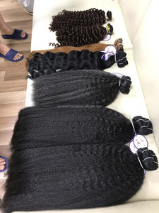 Venta al por mayor de alta calidad vietnamita extensiones de cabello humano rizado recto Remy extensiones de cabello de la máquina de doble trama - Product Image 5