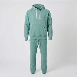 Survêtement en molleton à capuche délavé à l'acide pour homme – Qualité supérieure, couleur unie personnalisable, respirant, style hiver - Product Image 1