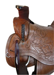 Selle Western en cuir véritable de qualité supérieure pour cheval Selle de course pour équitation Selle Western - Product Image 5