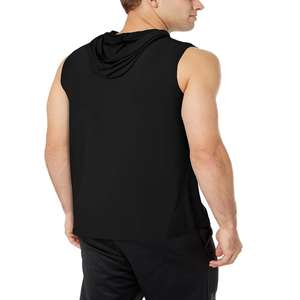 Pull-over à capuche vierge sans manches anti-rides Sweat à capuche fitness sans manches pour hommes - Product Image 2