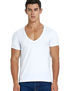 T-shirt surdimensionné personnalisé col rond épaule tombante lâche hommes poids lourd respirant 280gsm100% coton BlankT Shirt - Product Image 1
