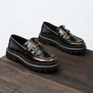 Soft Sheepskin <b>Lined</b> Winter <b>Shoes</b> with Warm Interior and Adjustable Fit Leather <b>Shoes</b> for Men Casual <b>Shoes</b> - Product Image 5