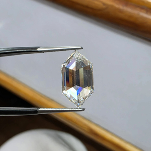 Elongataed Hexagon cut Dutchess Marquise cut IGI Certified CVD Lab Grown Fancy Loose Diamond F Color VS Clarity Pulido - Product Image 2