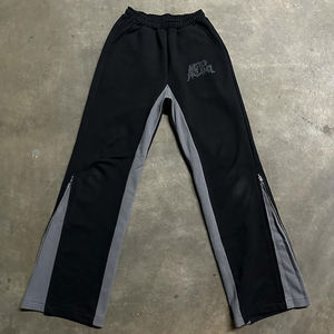 Wholesale Flare Joggers Track <b>Pants</b> Custom Loose Flare <b>Sweat</b> <b>Pants</b> <b>Men</b> Wide Leg Trouser Stacked Flared Sweatpants <b>Men</b> - Product Image 3