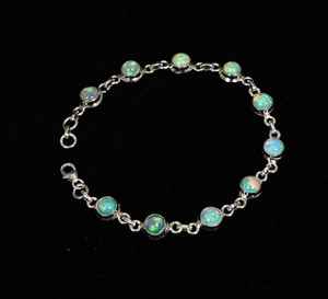 Bracelet ajustable en argent sterling 925 avec opale éthiopienne Welo, bijou pour femmes - Product Image 2