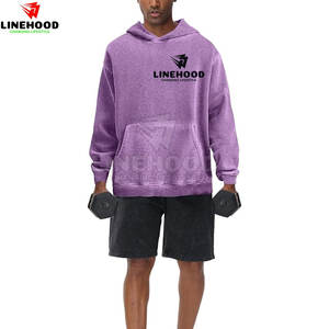 เสื้อฮู้ดผ้าฝ้าย100% แอซิดสำหรับผู้ชายเสื้อผ้าพื้นฐานสำหรับฤดูหนาว - Product Image 3