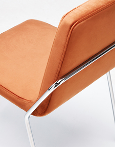 Silla de Comedor Tapizada de Alta Calidad, Ecológica, Moderna y de Lujo, con Base de Metal para Uso en Hoteles, Hecha en Turquía - Product Image 4