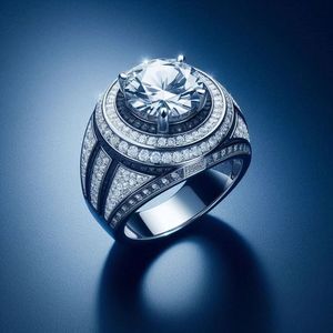 Bagues tendance pour femmes en or 18 carats plaqué or, serties de moissanite blanche de qualité VVS, taille ronde, certifiées IGI, style audacieux et classique - Product Image 1