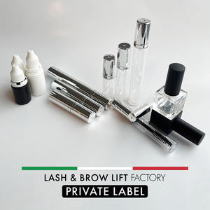 Juego de levantamiento de pestañas de etiqueta privada, botellas de plata sin aire con gel de Unión transparente, cosmético, 5ml, hecho en Italia - Product Image 3