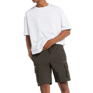 Pantalones Cortos Deportivos Casuales de Lona de Nailon 100% Pesado, Cintura Elástica, Tinte Liso, Transpirables, de Secado Rápido para Hombre, Venta 2026 - Product Image 2