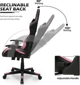 OEM Factory Gamer Wholesale <strong>Pink</strong> Gaming <strong>Chair</strong> with Head Pillow - Product Image 6