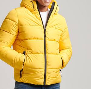 Toutes les couleurs unies Veste d'hiver chaude à col montant pour adultes High Street Casual Slim Zipper Waterproof Outwear Dyed - Product Image 1