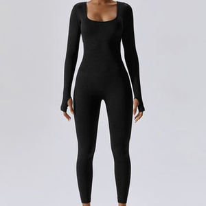 Combinaison de yoga courte en gros pour femmes, combinaison de sport une pièce pour le fitness, combinaisons de yoga et de fitness froncées pour femmes - Product Image 6