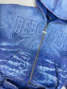 Chándal serigrafiado para hombre con logotipo personalizado estampado entrenamiento Jogging Street Wear Puff estampado chándal Sudadera con capucha y pantalón conjunto - Product Image 4