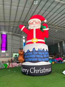 Santa Claus Inflable de Lujo con Chimenea – 6 Metros de Altura - Product Image 1