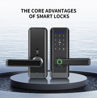SMARTEK más nuevo A233 aplicación inteligente huella digital código tarjeta cerraduras electrónica impermeable mortaja Wi-Fi Smart TTLOCK cerradura de puerta