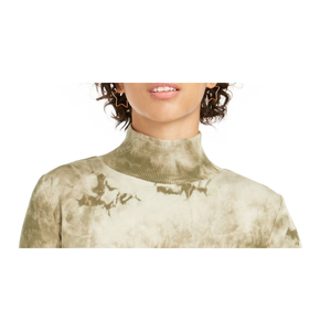 Camiseta de punto con cuello simulado y efecto tie-dye para mujer Planet Gold Junior, color verde, talla XS - Product Image 2