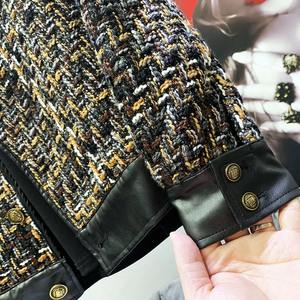 High Quality Men's Summer Fashion Long Sleeve Turn-<b>Down</b> Collar Coat New Patchwork Wool Fabric Leather Jackets Fur Decoration - Product Image 4