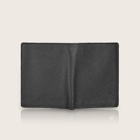 Dompet kulit pria, kualitas Premium dompet pendek jenis penutupan terbuka dengan lapisan poliester pemegang kartu kredit pemblokiran RFID