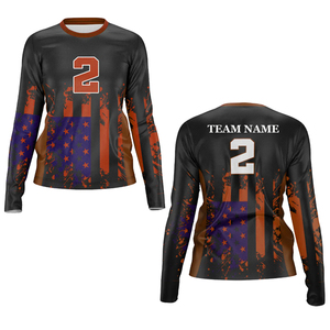 Camiseta sublimada personalizada de manga larga 2025, camiseta de uniforme de voleibol a precios baratos, camisetas deportivas de playa con logotipo personalizado - Product Image 4