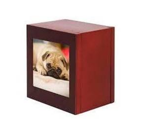 Urnas de cremación de madera hechas a mano de estilo americano de alta calidad para cenizas de gatos y perros, urnas funerarias al por mayor para mascotas - Product Image 1