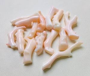 แท่งลูกปัดสีชมพูปะการังสีขาวแบบญี่ปุ่นสินค้ามาใหม่แท่งขัดเงาเรียบอัญมณีปะการังหลวม - Product Image 3