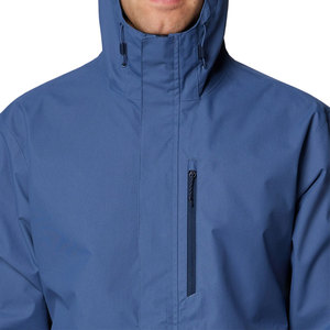 Veste de pluie d'hiver de style de rue pour hommes Vêtements d'extérieur décontractés avec col montant Tissu à capuche Veste de pluie de haute qualité - Product Image 4