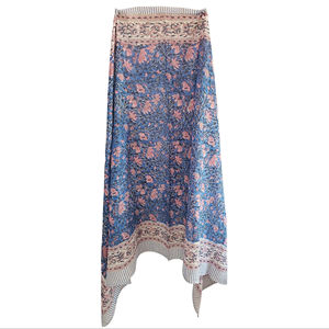 Pareo de Algodón Estampado a Mano con Diseño Floral de Jaipur, Cubierta de Bikini de Una Pieza para Mujer, Talla 44 Pulgadas X 72 - Product Image 1