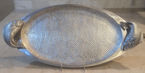 Plateaux décoratifs en métal doré et argenté en acier inoxydable fin avec bols en forme de fleur polie brillante Vente en gros d'Inde - Product Image 2