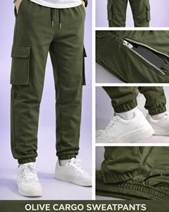 Pantalons de jogging pour homme de haute qualité, personnalisés, doux, chauds, en polaire, taille élastique avec poches latérales - Product Image 4
