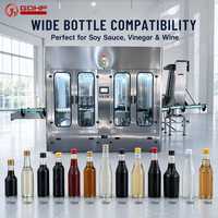 Machine de remplissage de sauce soja haute vitesse 4800 BPH, ligne d'embouteillage rotative automatique sous vide pour bouteilles en verre