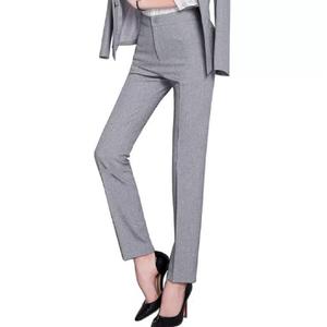 Pantalones transpirables de secado rápido para mujer, traje ajustado de último diseño, pantalón informal Regular, con cordón, color negro - Product Image 1