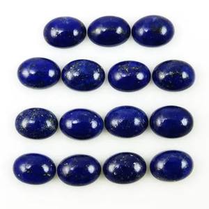 5mm 6mm 7mm lapislázuli natural ovalado suave calibrado tamaño suelto cabujón parte posterior plana piedra preciosa precio al por mayor del fabricante - Product Image 1