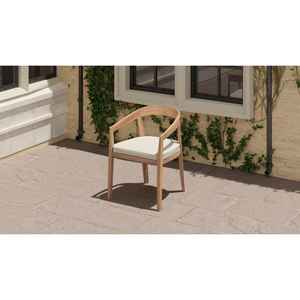 Sillas de jardín de madera maciza de teca Dellwin para exteriores con acabado natural - Product Image 6