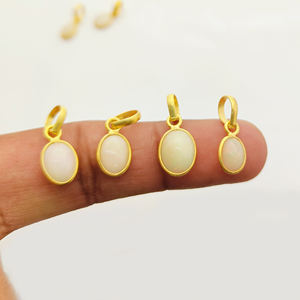 Fire Opal Silver Pendant Jewelry Making Fancy Bezel Charms Opal Pendant Gold Vermeil Handmade Natural Opal Charms Fine Jewelry - Product Image 1