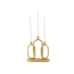 Porte-bougie en métal de haute qualité au design moderne, personnalisable, vente en gros directe d'usine, décoration de mariage, de Noël et de la maison - Product Image 1