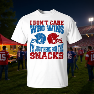 T-shirt de football « Just Here for the Snacks » pour une expérience ultime le jour du match - Product Image 3