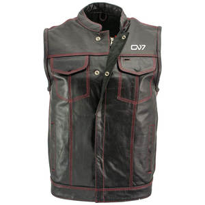 Chaleco de cuero para hombre de estilo occidental clásico Material de piel de vaca genuino personalizado a medida con forro interior Pedido a granel - Product Image 1