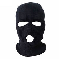 Máscara de cara completa de 3 agujeros, máscara de esquí, gorro de invierno, pasamontañas, gorro táctico, respetuoso con el medio ambiente, duradero, poliéster/algodón, colores personalizados