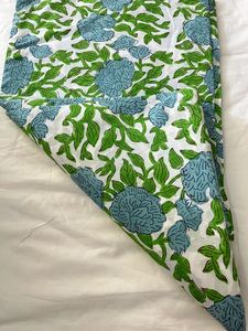 ผ้าคอตตอนออร์แกนิกสำหรับการตัดเย็บเสื้อผ้าชุดวิ่งทรงหลวมพิมพ์ลายดอกไม้สไตล์อินเดียฤดูร้อนทำด้วยมือ - Product Image 2